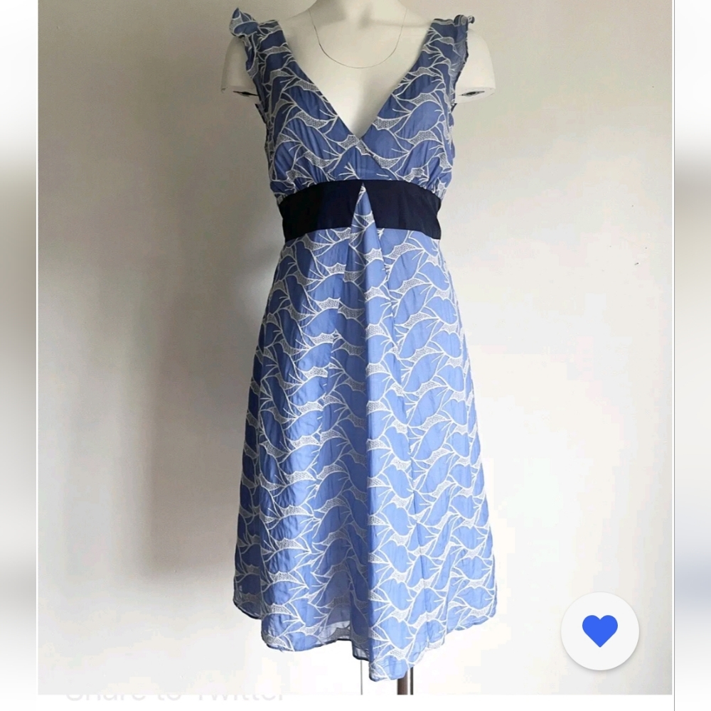 Anthropology Lithe blue dress